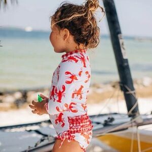 Ruffle Bottom Swimsuit - Crawfish 12M